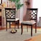 Baxton Studio Mael Modern and Contemporary Grey Fabric and Dark Brown Finished Wood 2-Piece Dining Chair Set 174-10534-Zoro - alternate 2